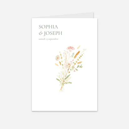 Livret de messe mariage Jardin bohème