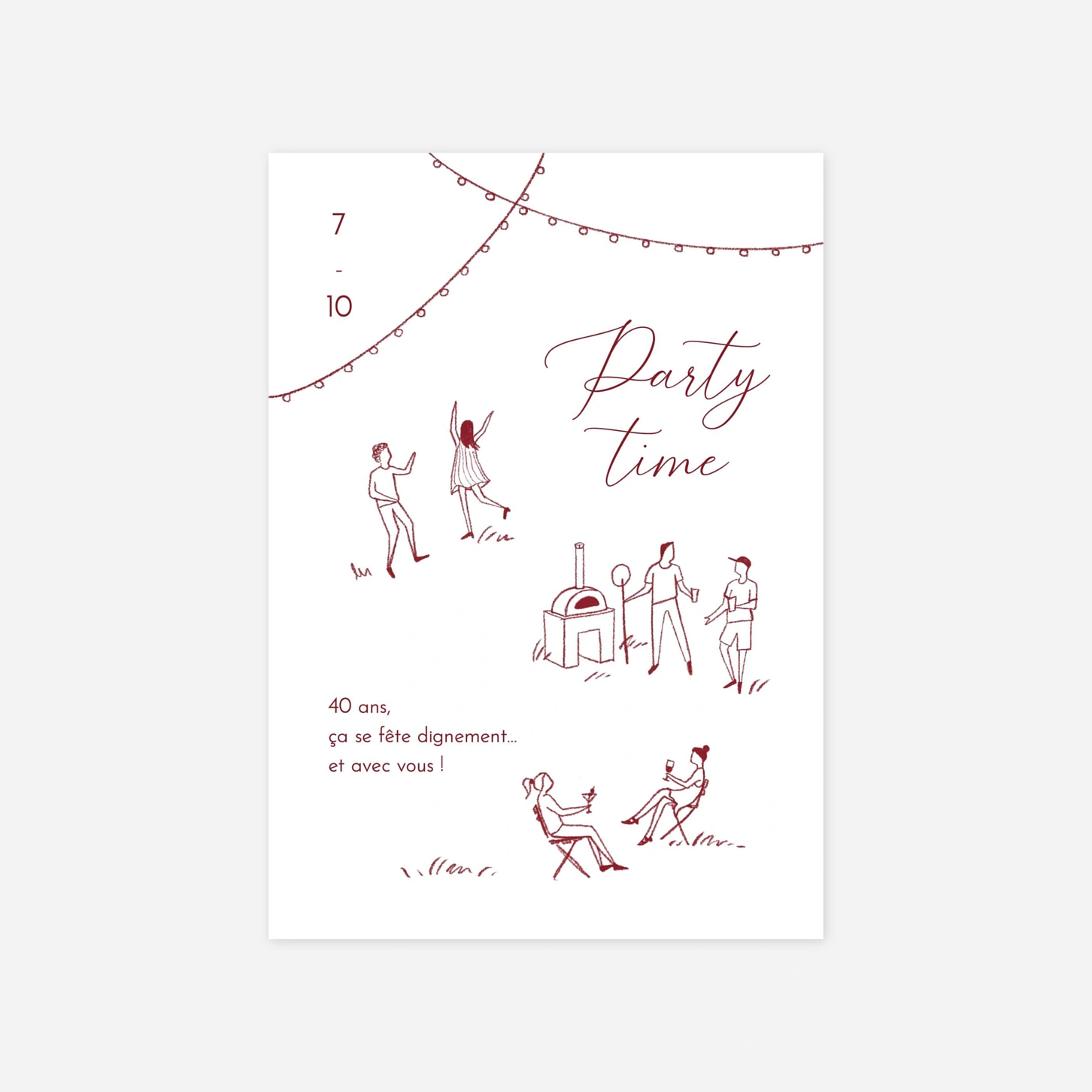 invitation anniversaire Jardin étoilé