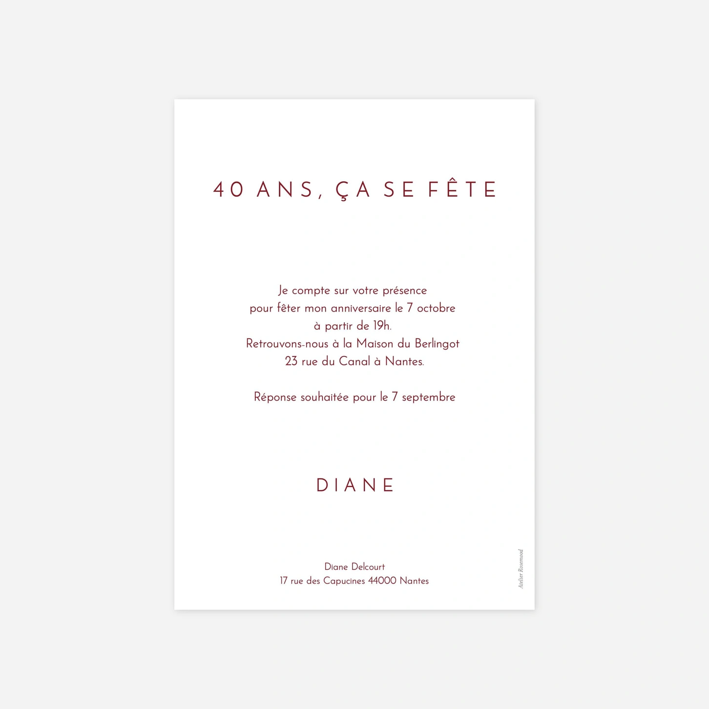 invitation anniversaire Jardin étoilé