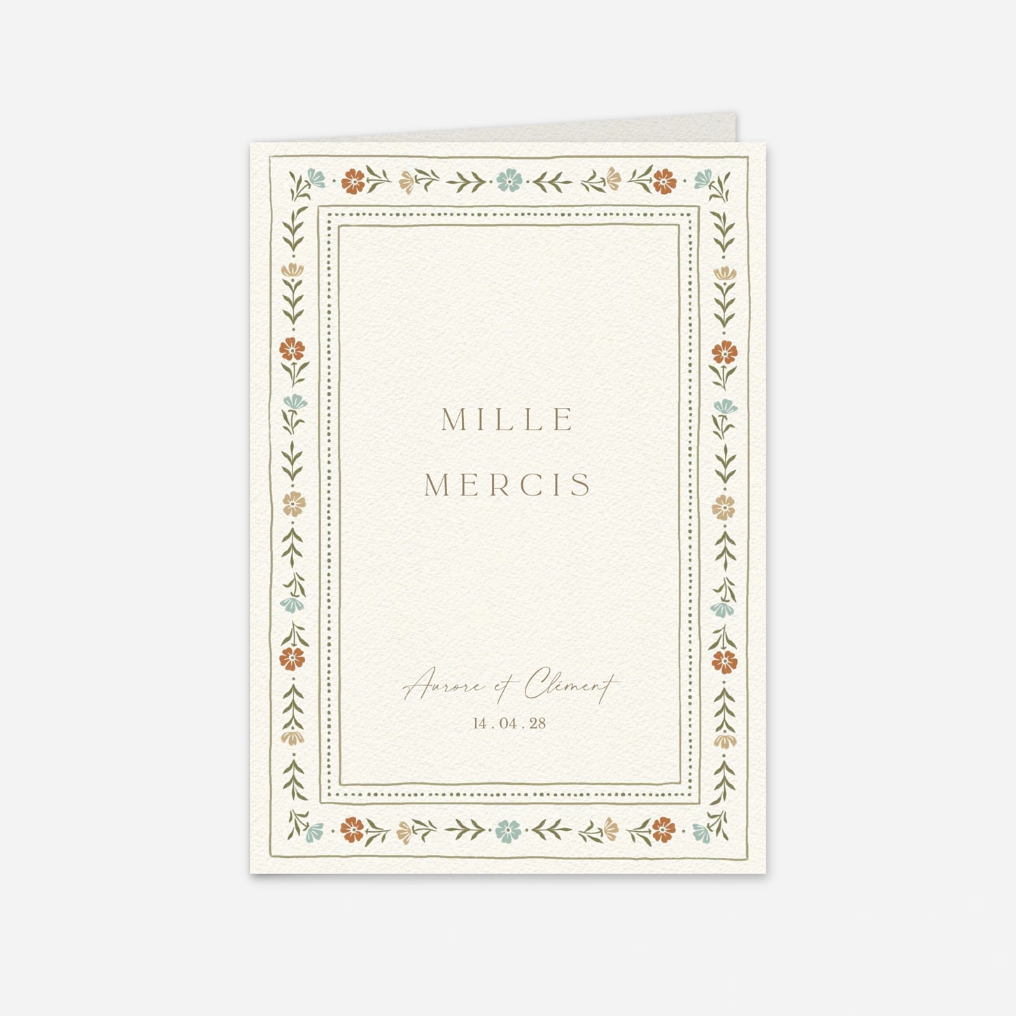 Carte de remerciements Jardin éternel