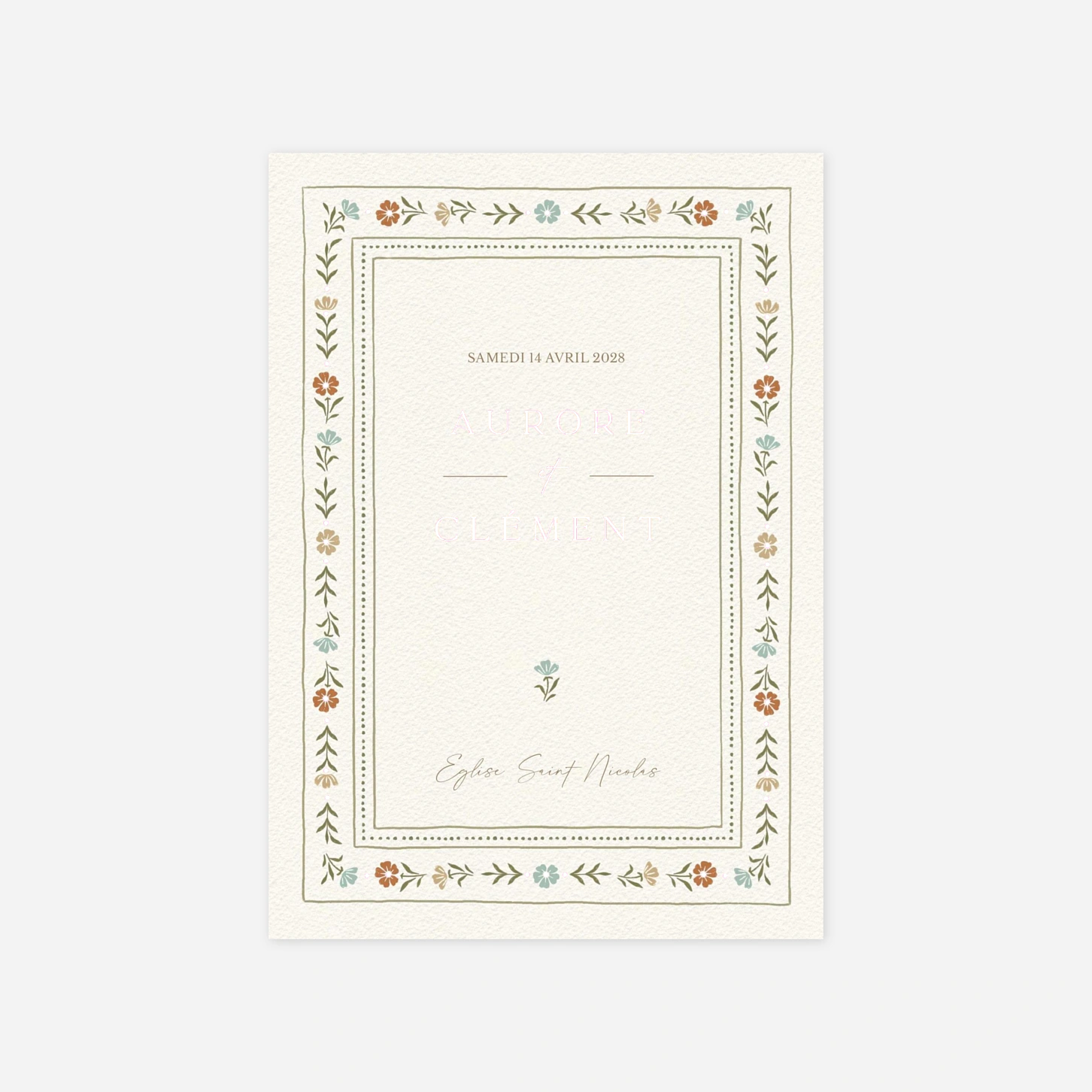 Faire-part mariage Jardin éternel