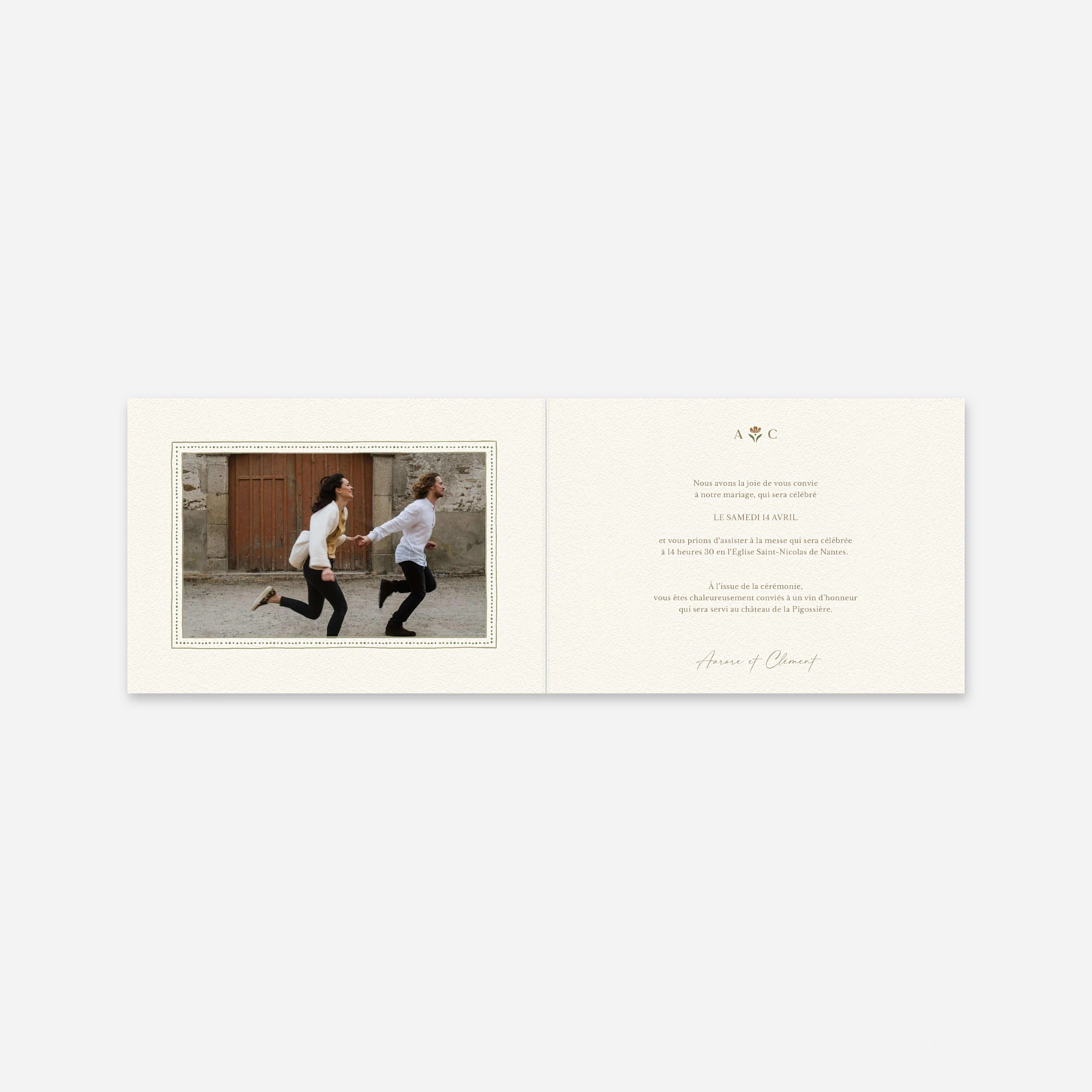 Faire-part mariage Jardin éternel