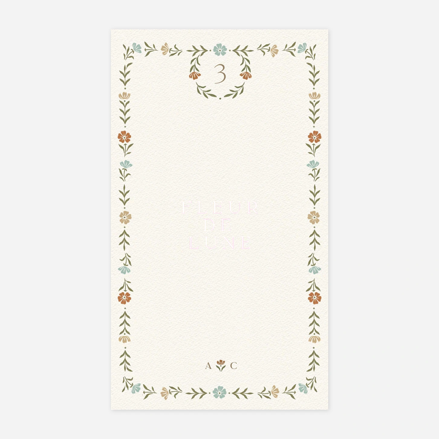 Marque-table mariage Jardin éternel