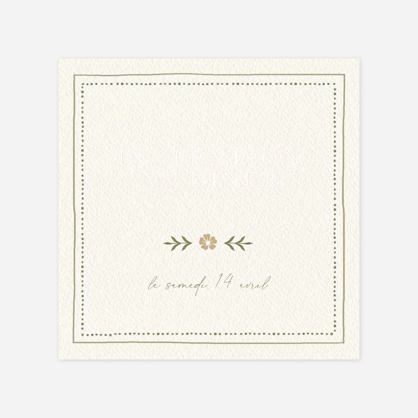 Carton d'invitation Jardin éternel