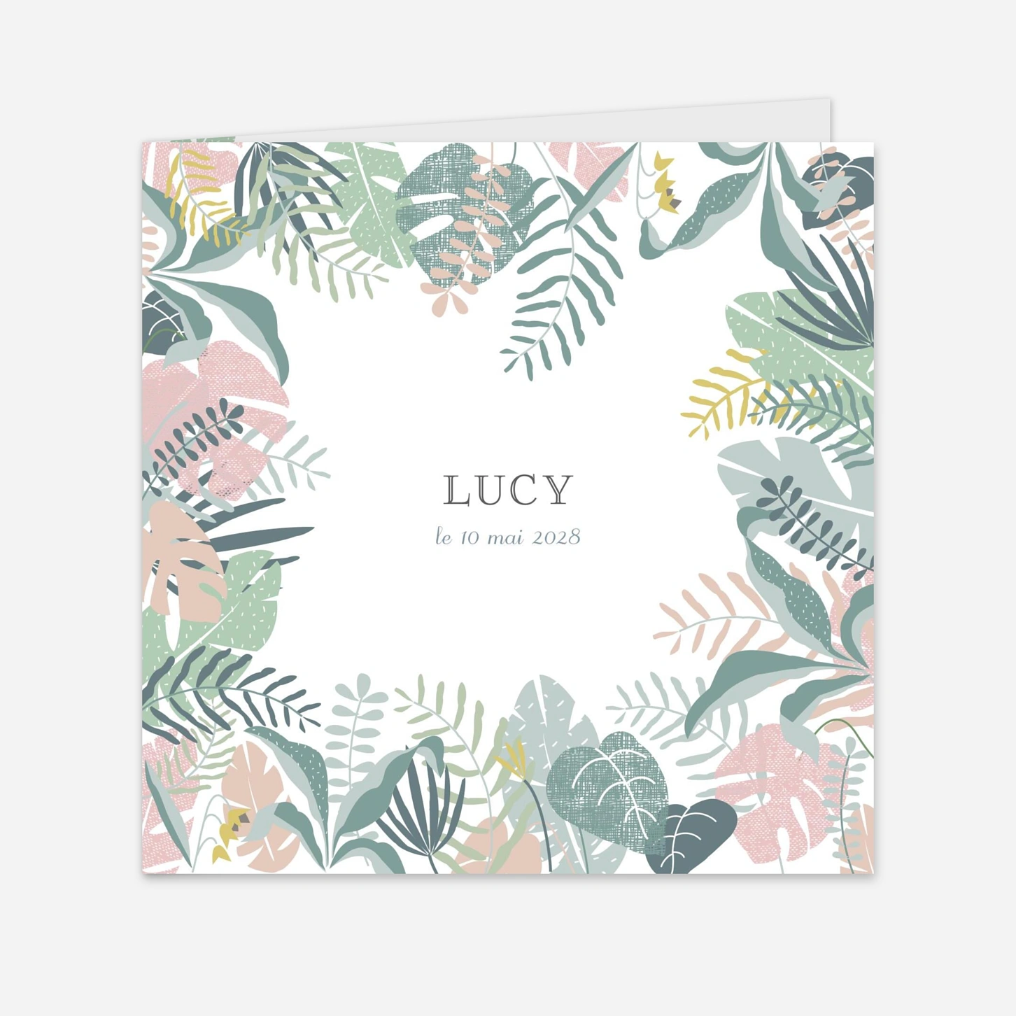 Faire-part naissance Jardin tropical