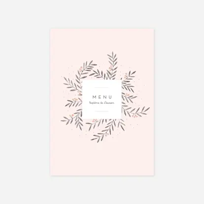 Menu baptême Jolies brindilles