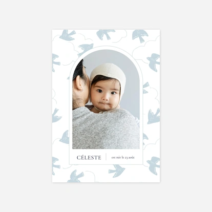 Faire-part naissance Jolie colombe en motif