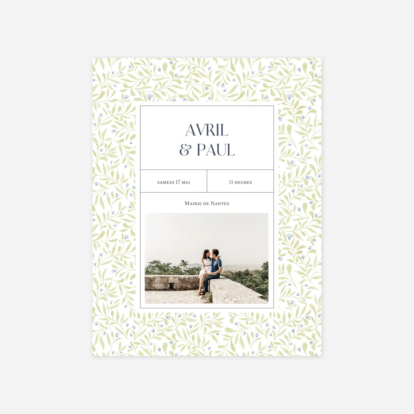 Faire-part mariage Jardin d'amour