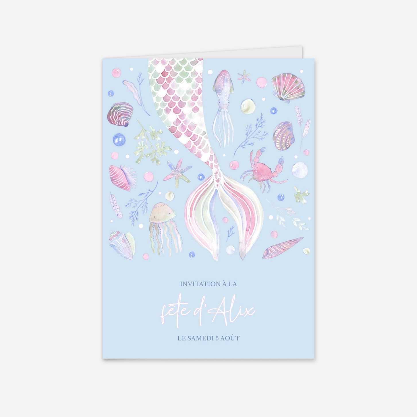 invitation anniversaire enfant Aventure sous-marine