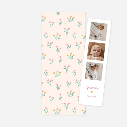 Faire-part naissance Jardin de floeurs