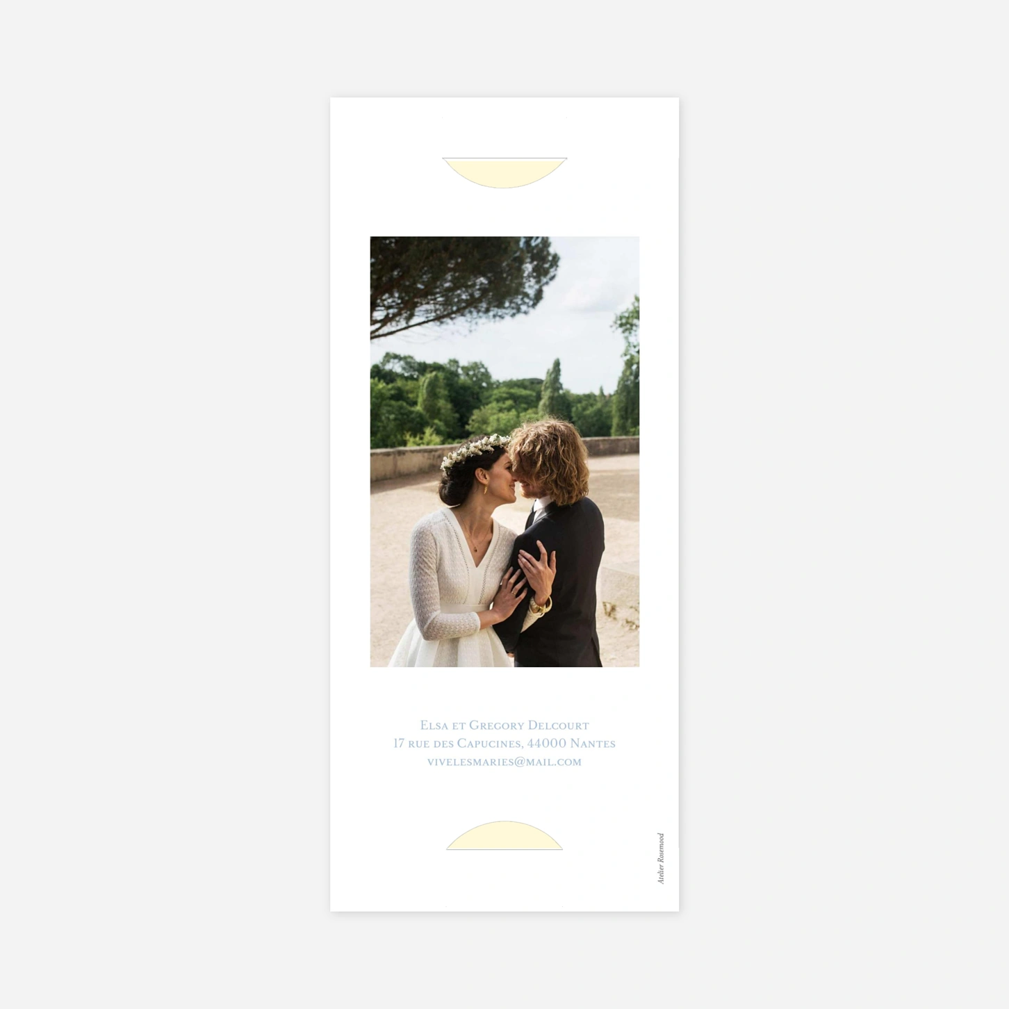 Carte de remerciements Juste de l'amour