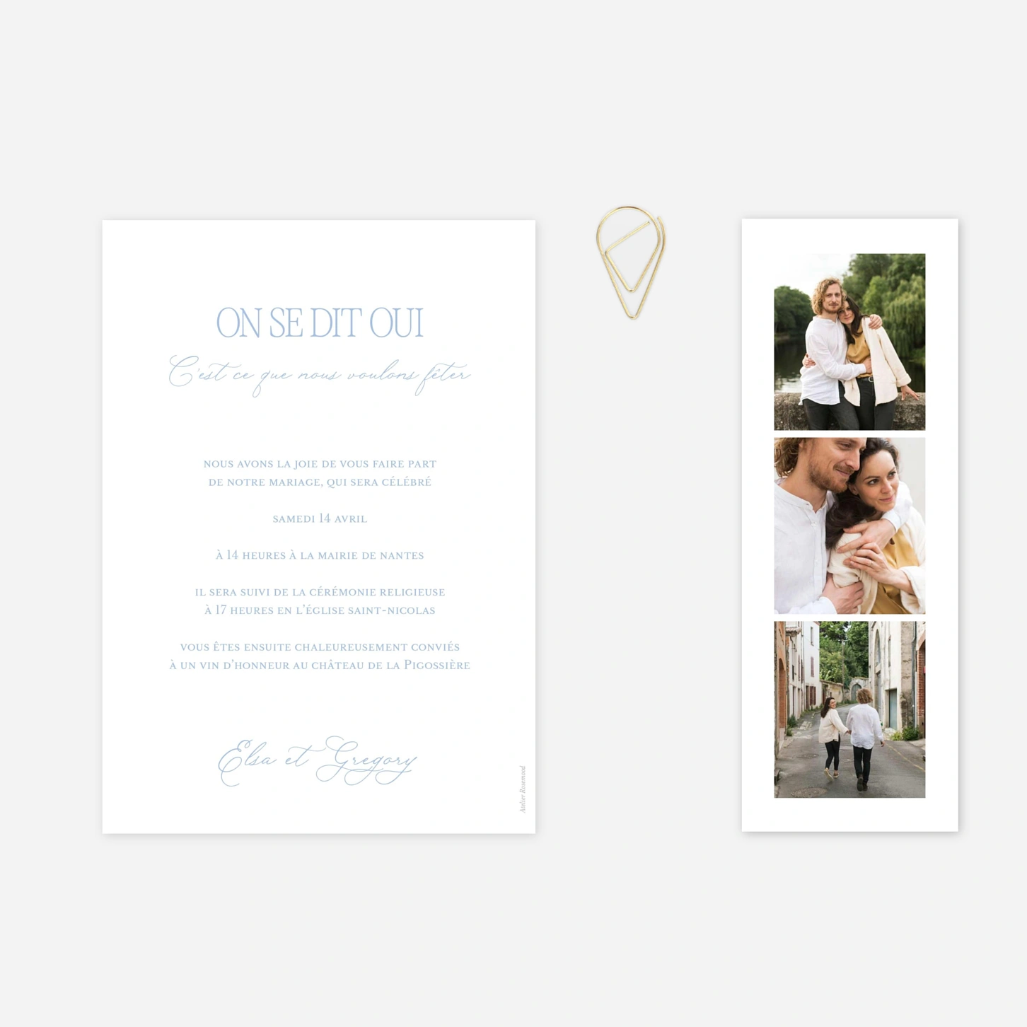 Faire-part mariage Juste de l'amour