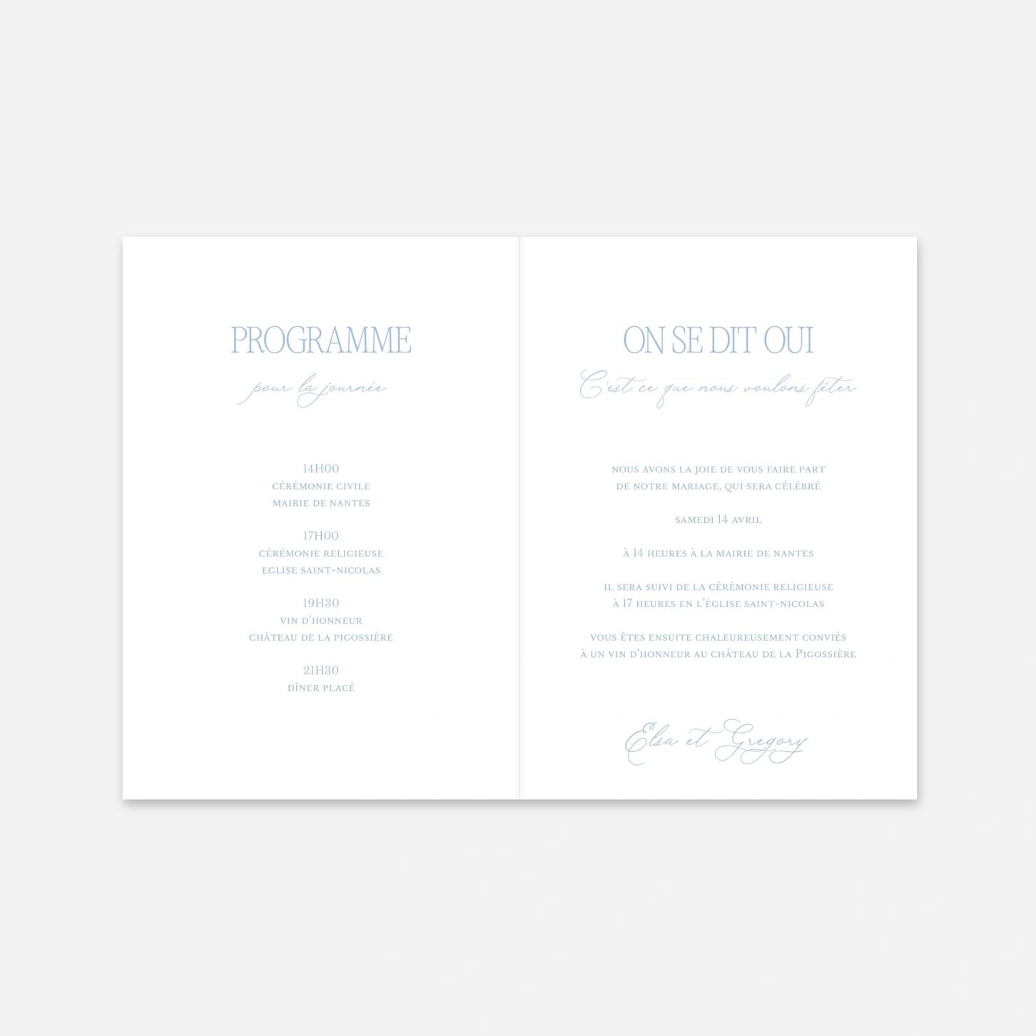 Faire-part mariage Juste de l'amour