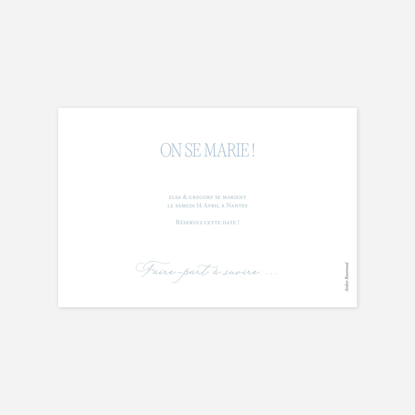 Save the date Juste de l'amour