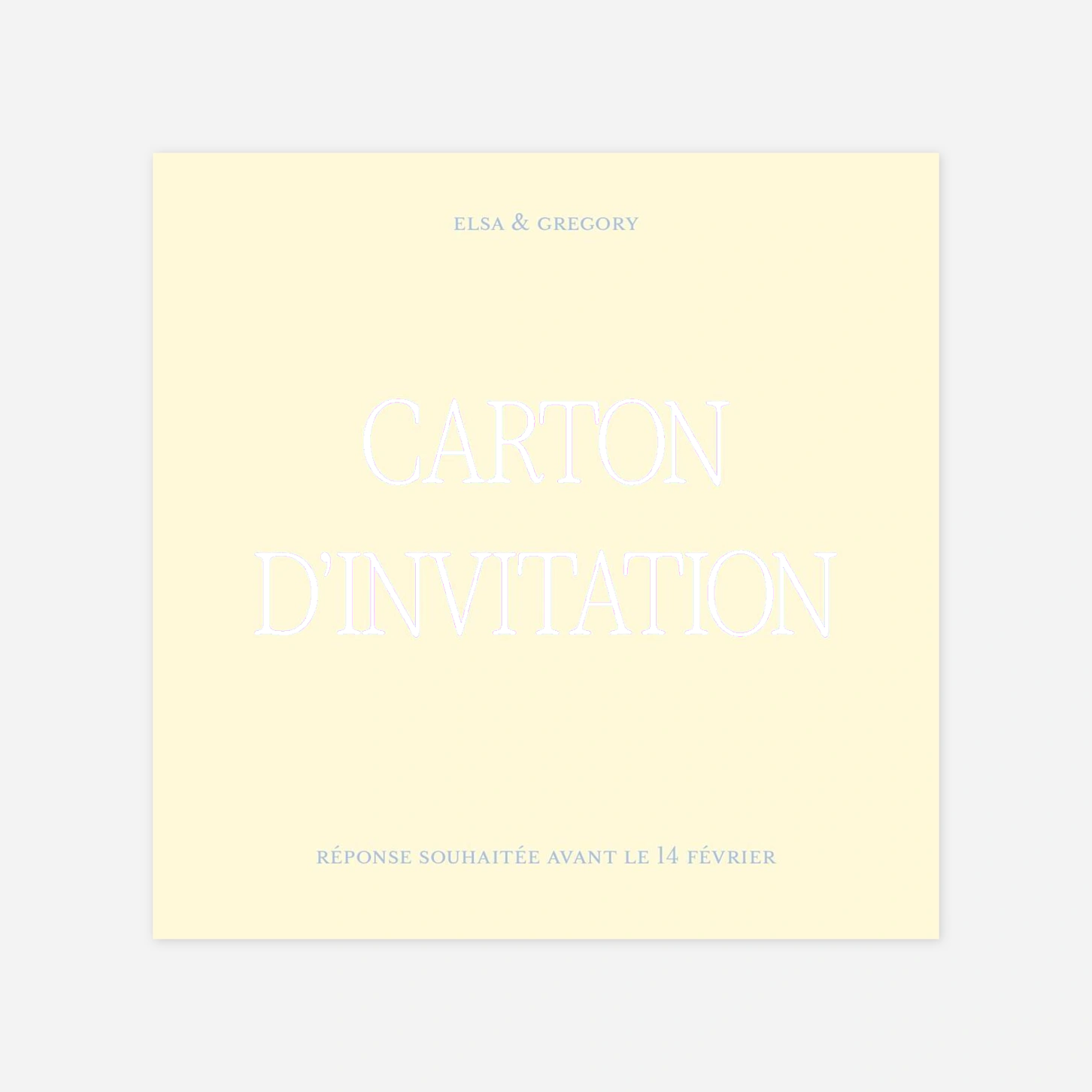 Carton d'invitation Juste de l'amour