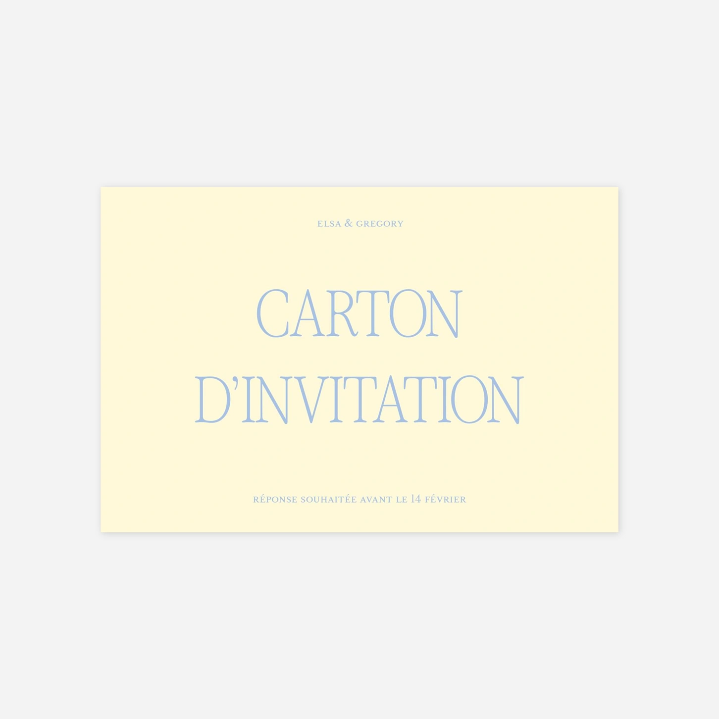 Carton d'invitation Juste de l'amour