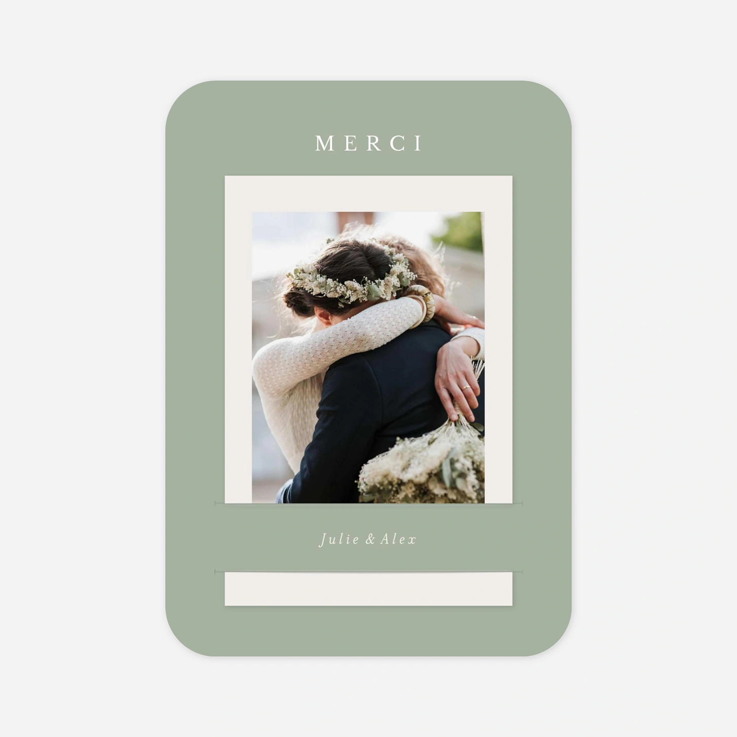 Carte de remerciements Jeune pousse