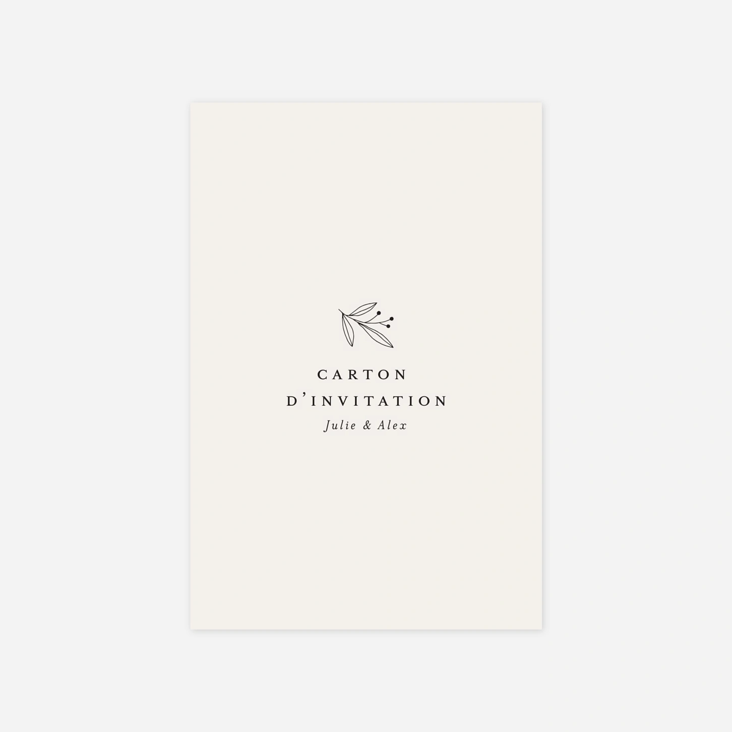 Carton d'invitation Jeune pousse