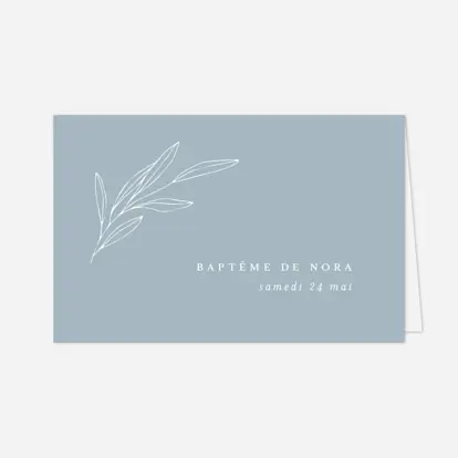 Marque-place Baptême Jeune pousse