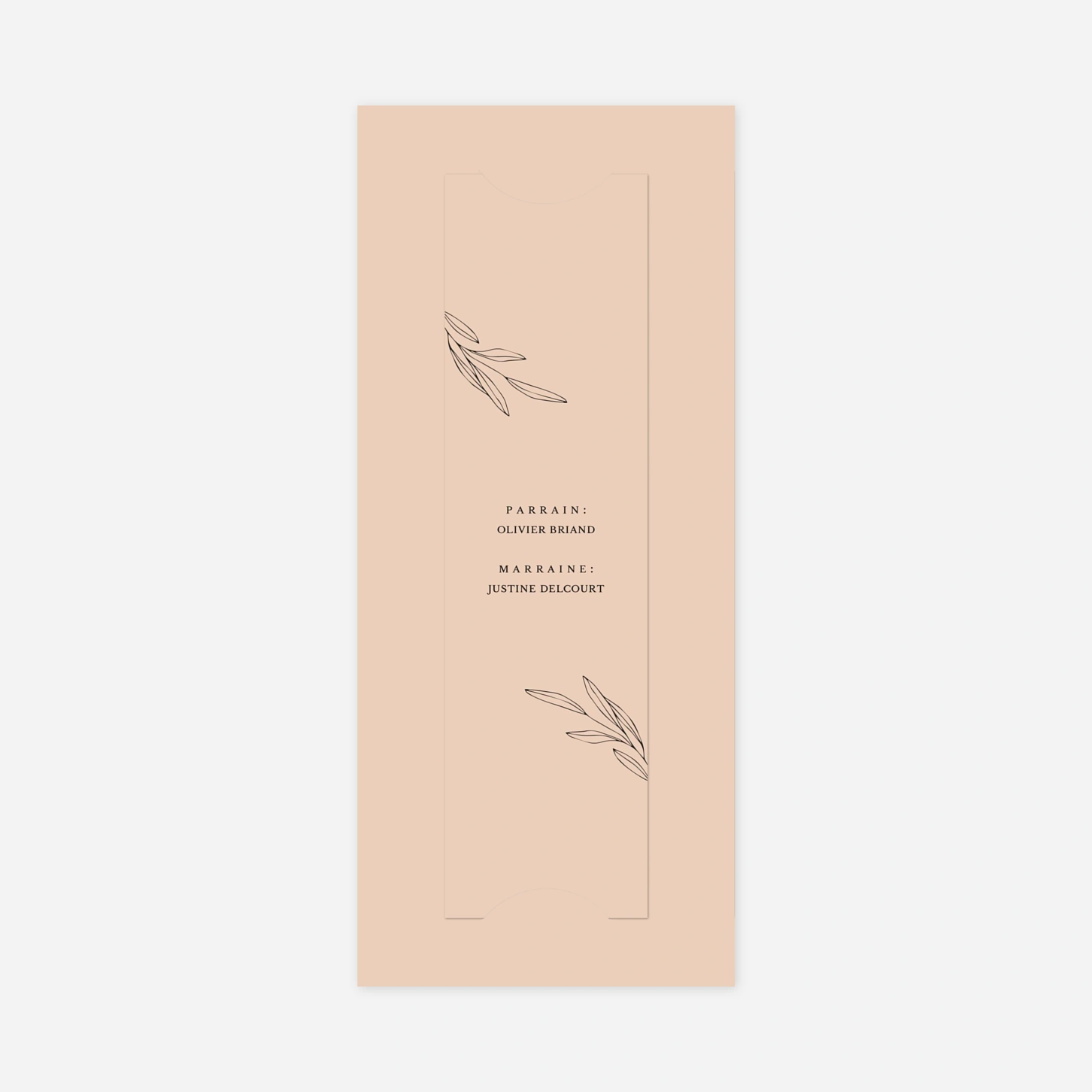 Faire-part baptême Jeune pousse pastel