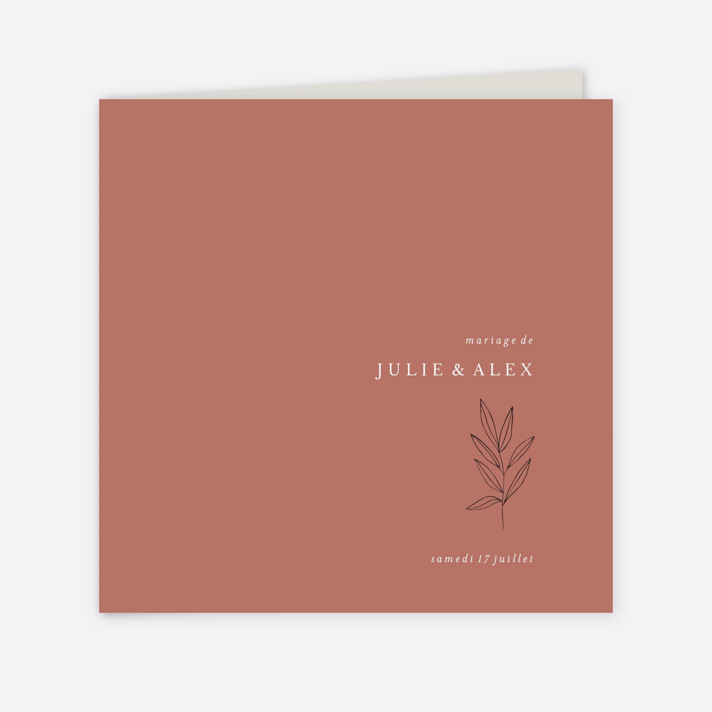 Faire-part mariage Jeune pousse pastel