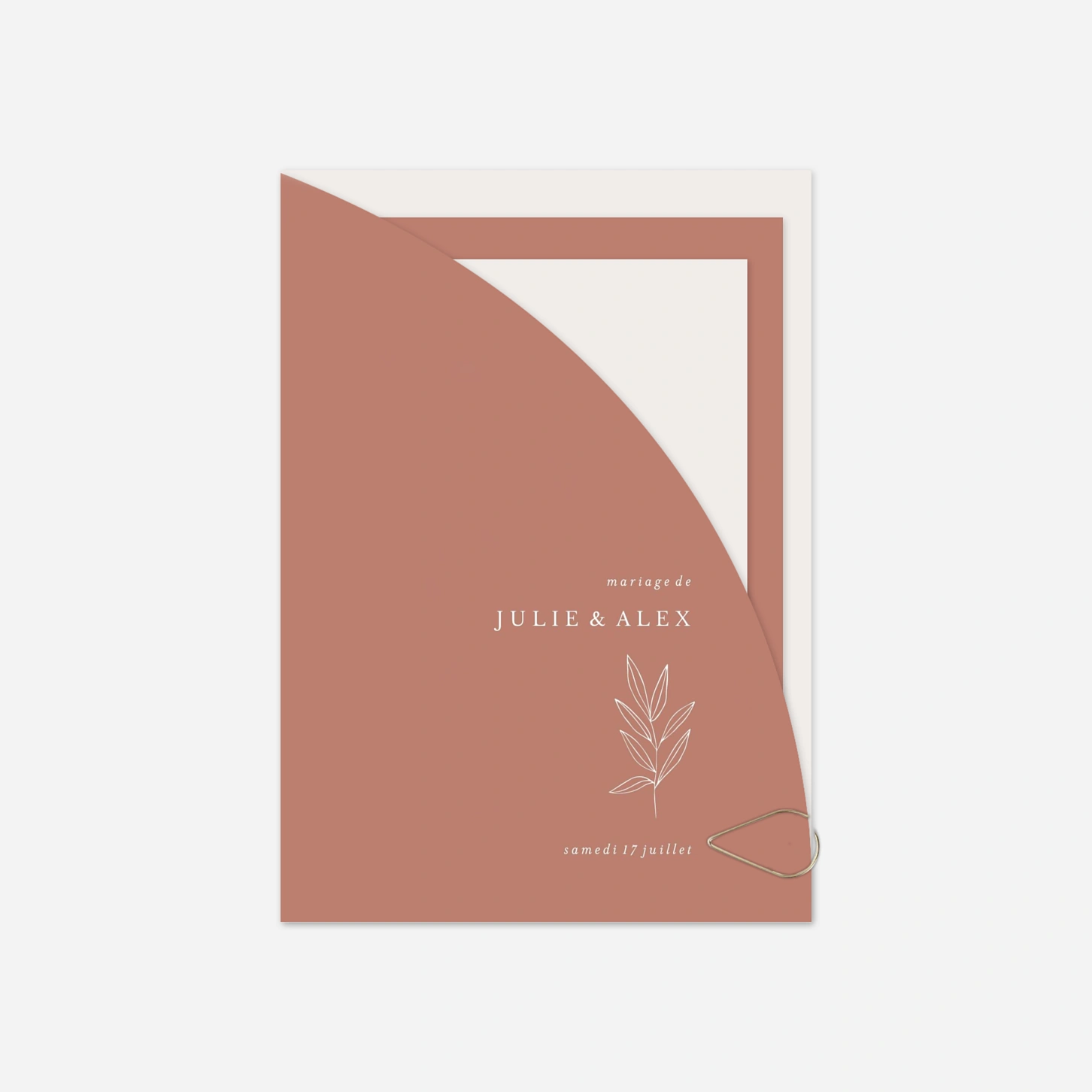 Faire-part mariage Jeune pousse pastel