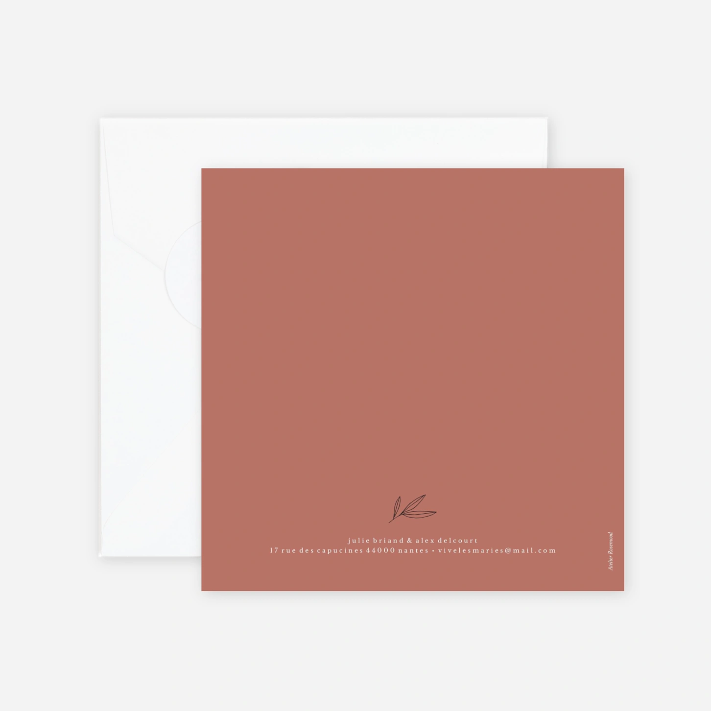 Faire-part mariage Jeune pousse pastel