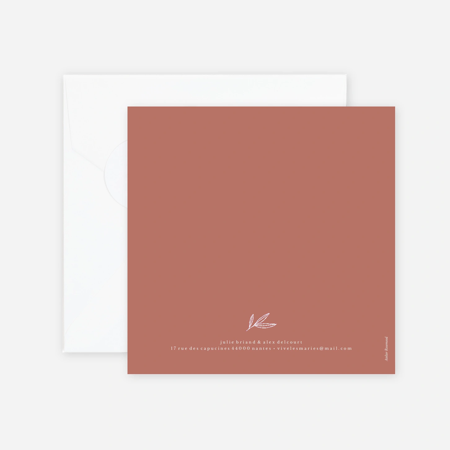 Faire-part mariage Jeune pousse pastel