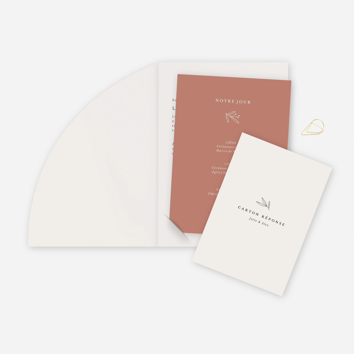 Faire-part mariage Jeune pousse pastel