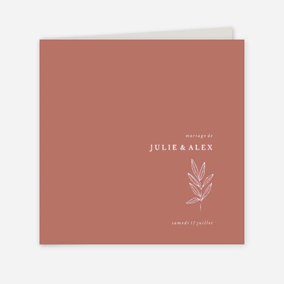 Faire-part mariage Jeune pousse pastel