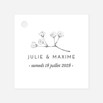 Etiquette perforée mariage Joli brin