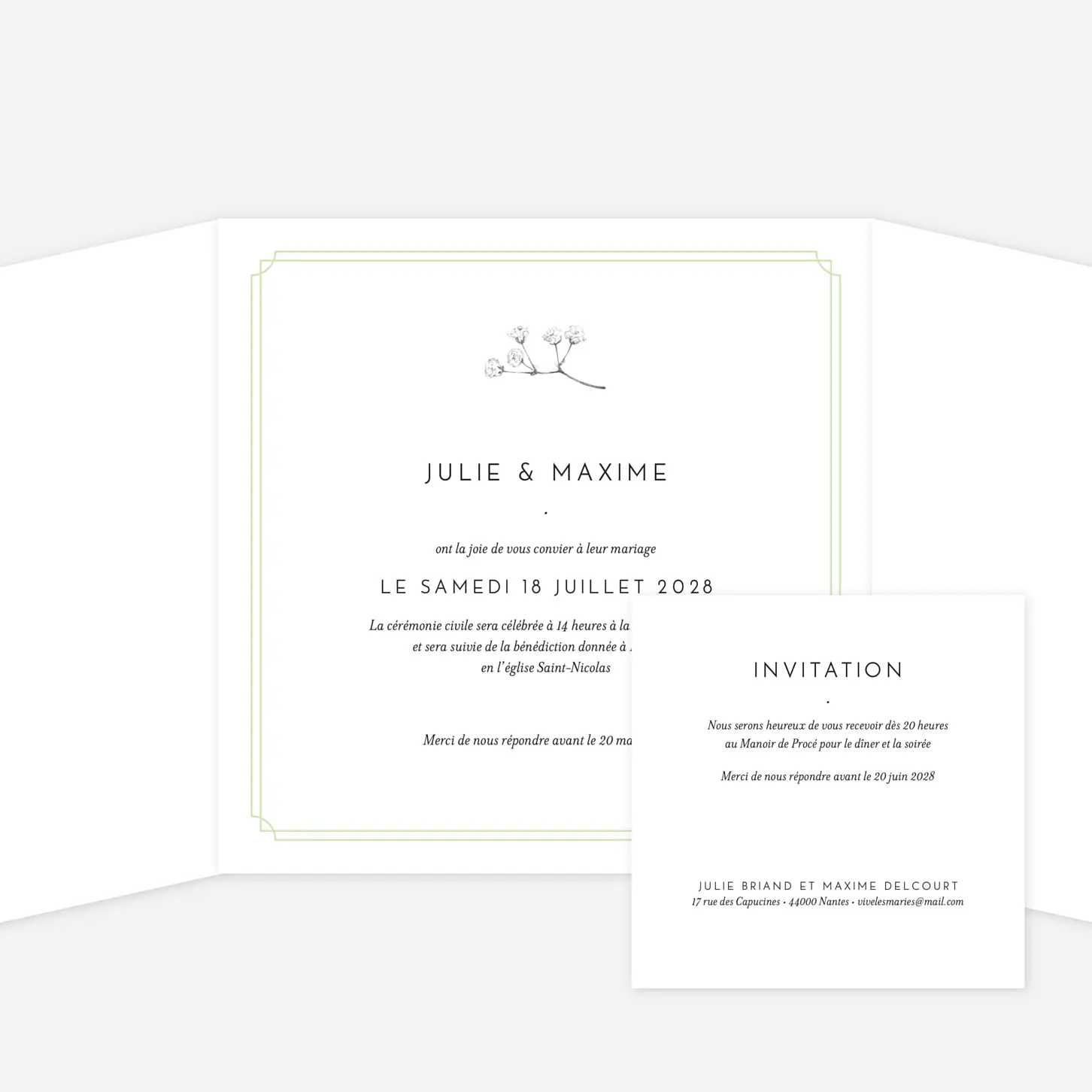 Faire-part mariage Joli brin