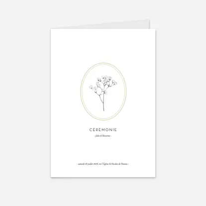 Livret de messe mariage Joli brin