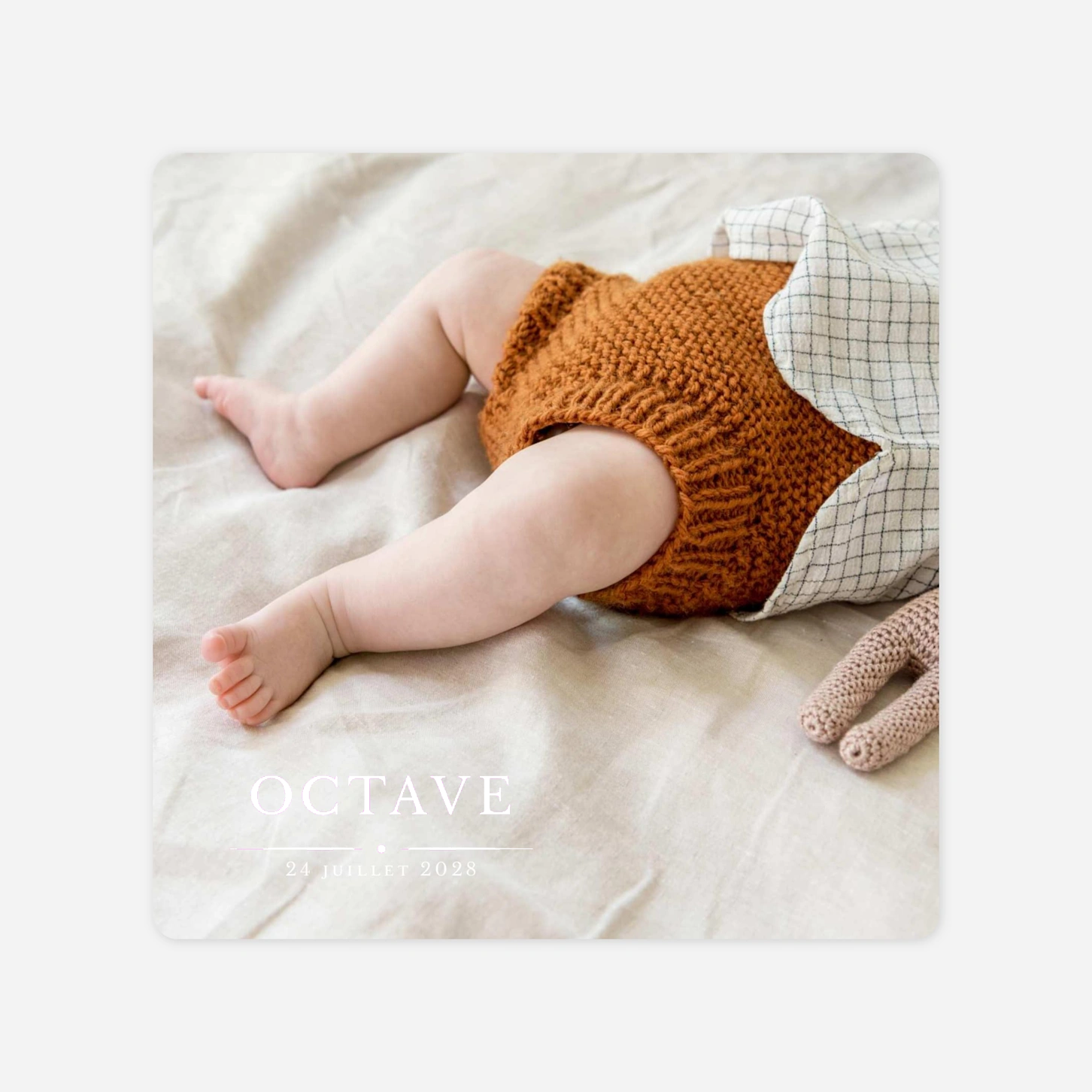 Faire-part naissance Joli détail