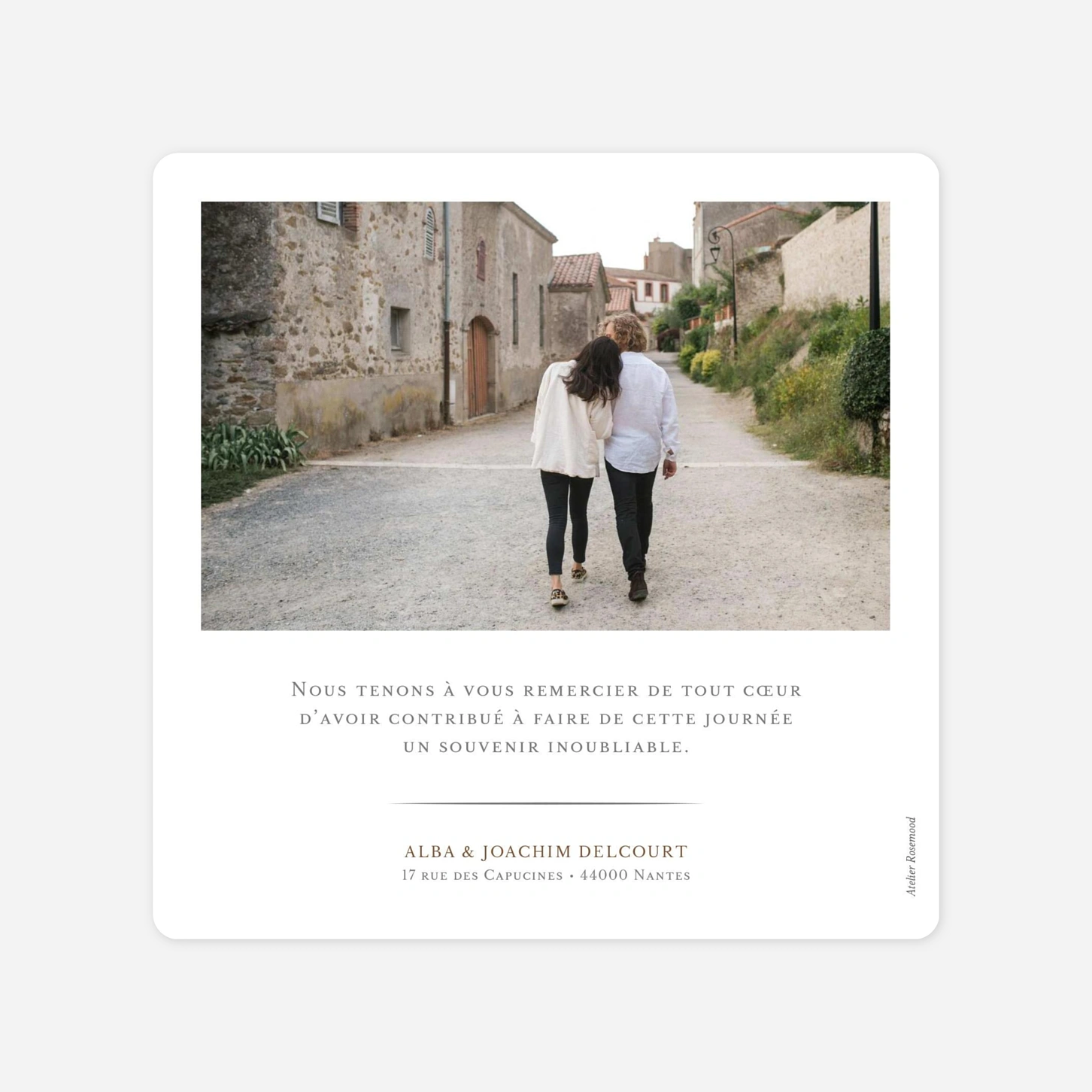 Carte de remerciements Joli détail