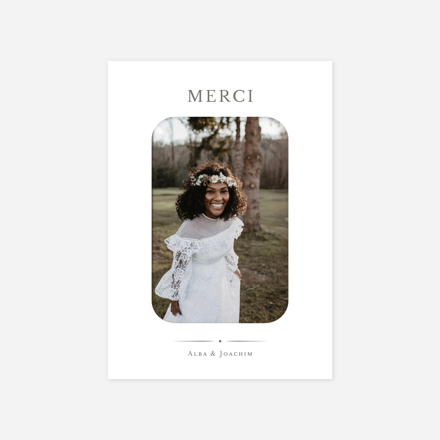 Carte de remerciements Joli détail