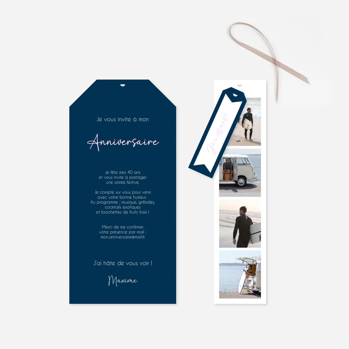 invitation anniversaire L'instant