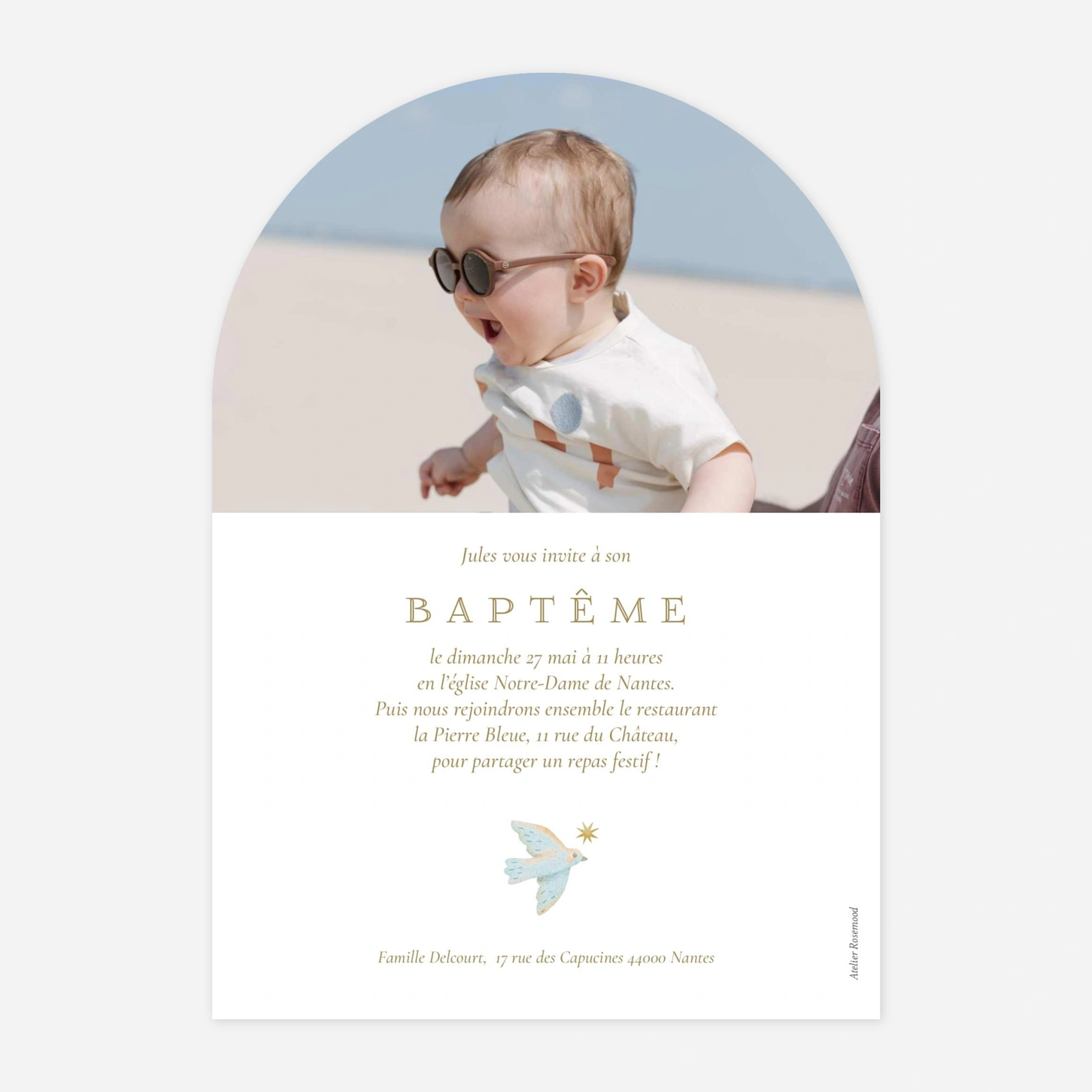 Faire-part baptême Joli mobile