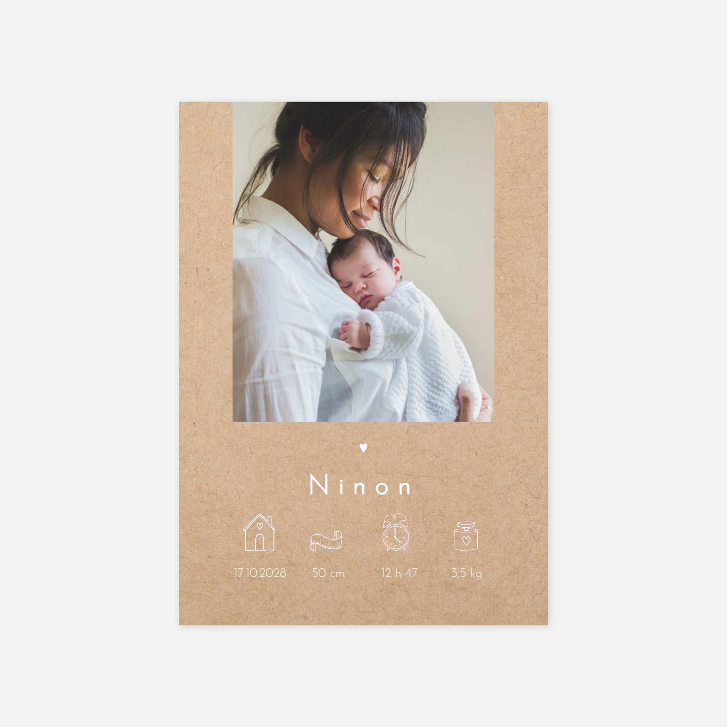 Faire-part naissance Joie nouvelle