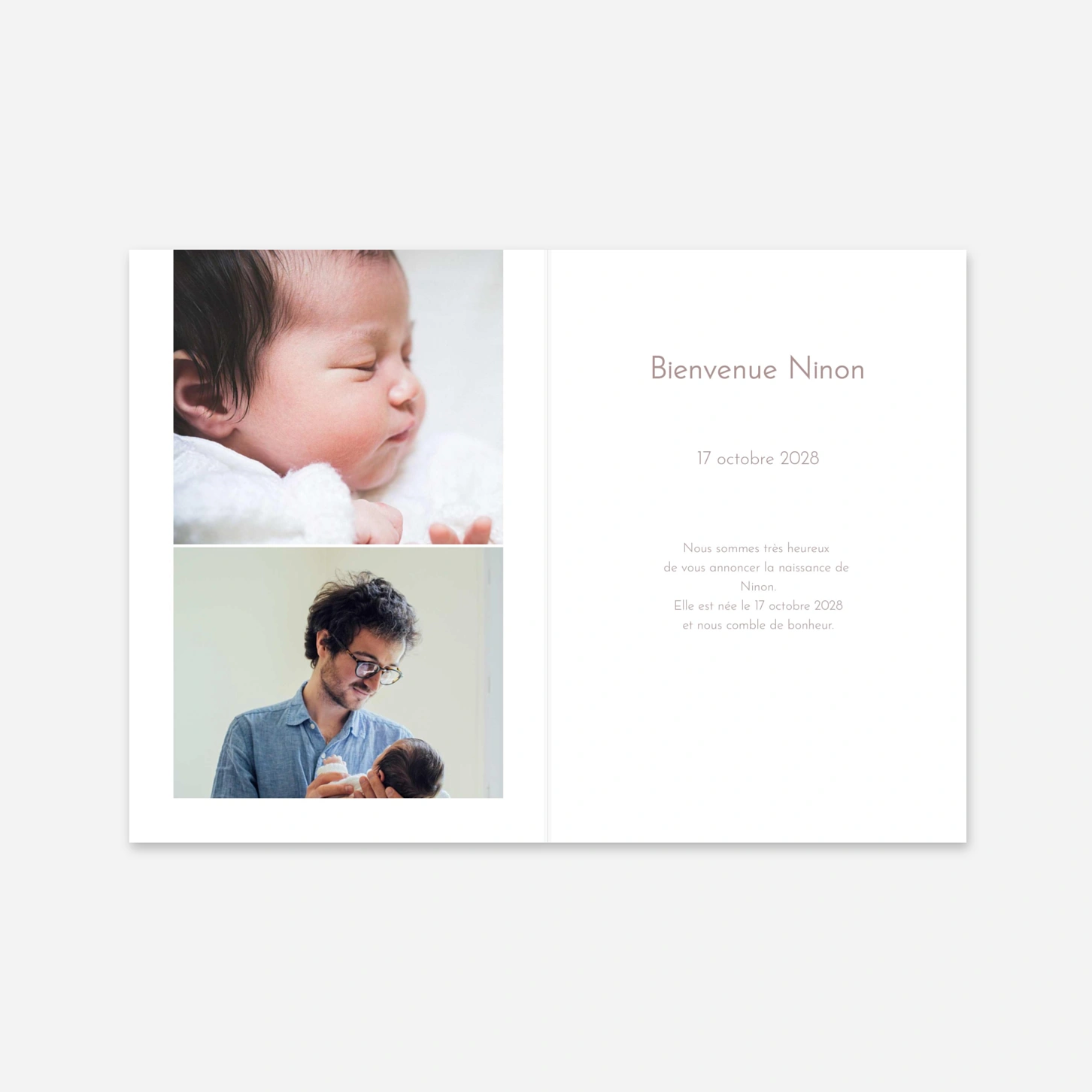 Faire-part naissance Joie nouvelle
