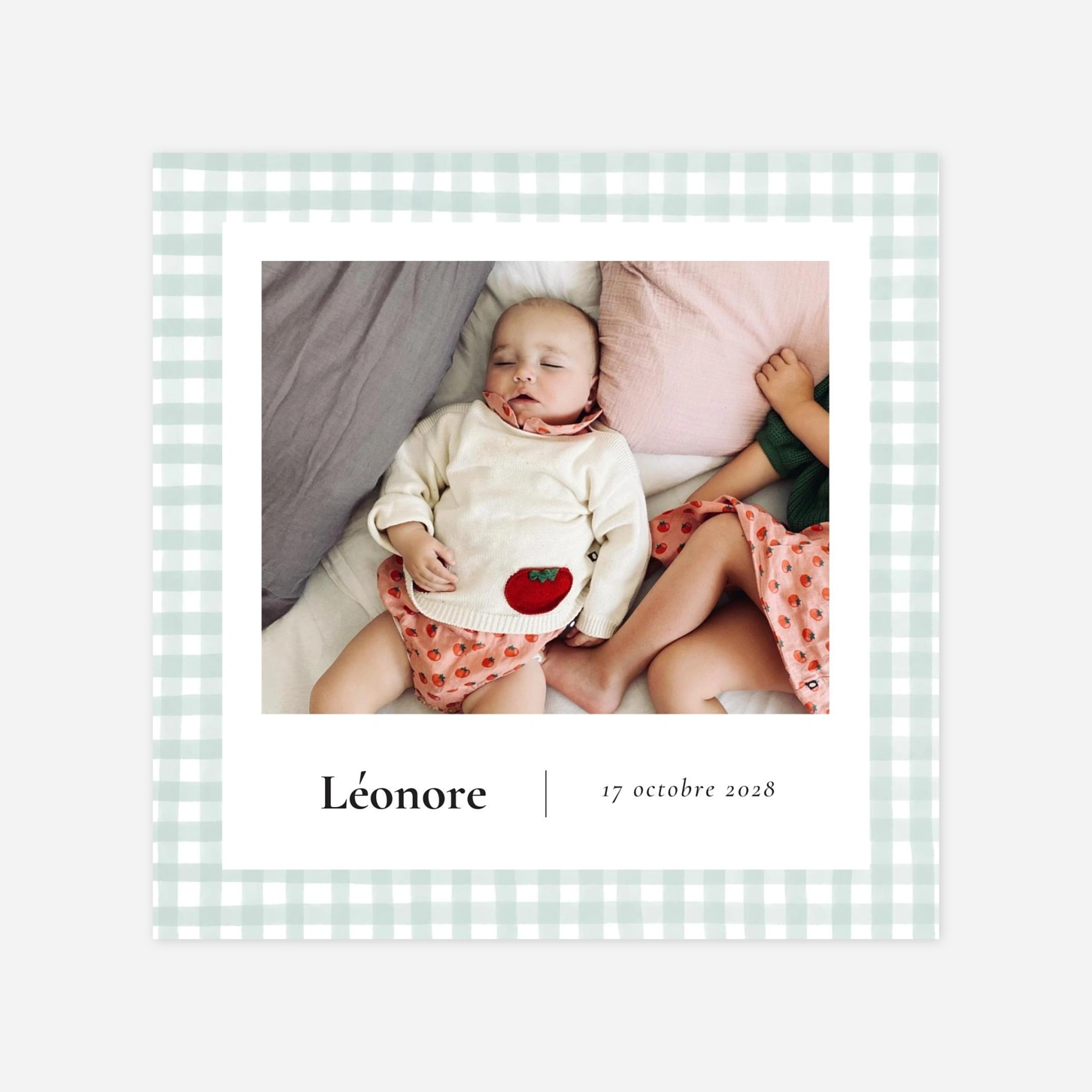 Faire-part naissance Joli vichy