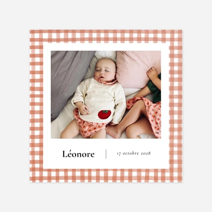 Faire-part naissance Joli vichy