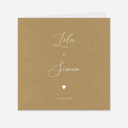 Faire-part mariage Joli coeur