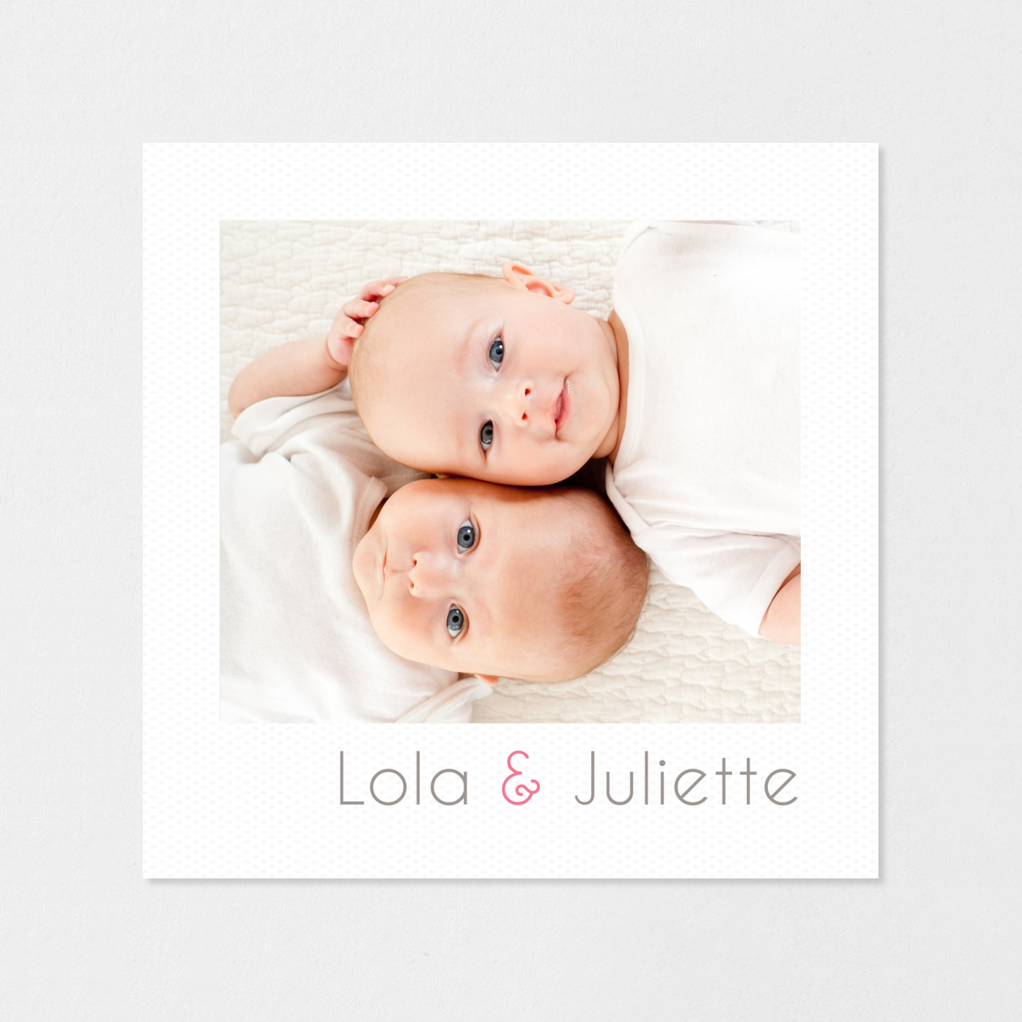 Faire-part naissance Jumeaux Photo rétro