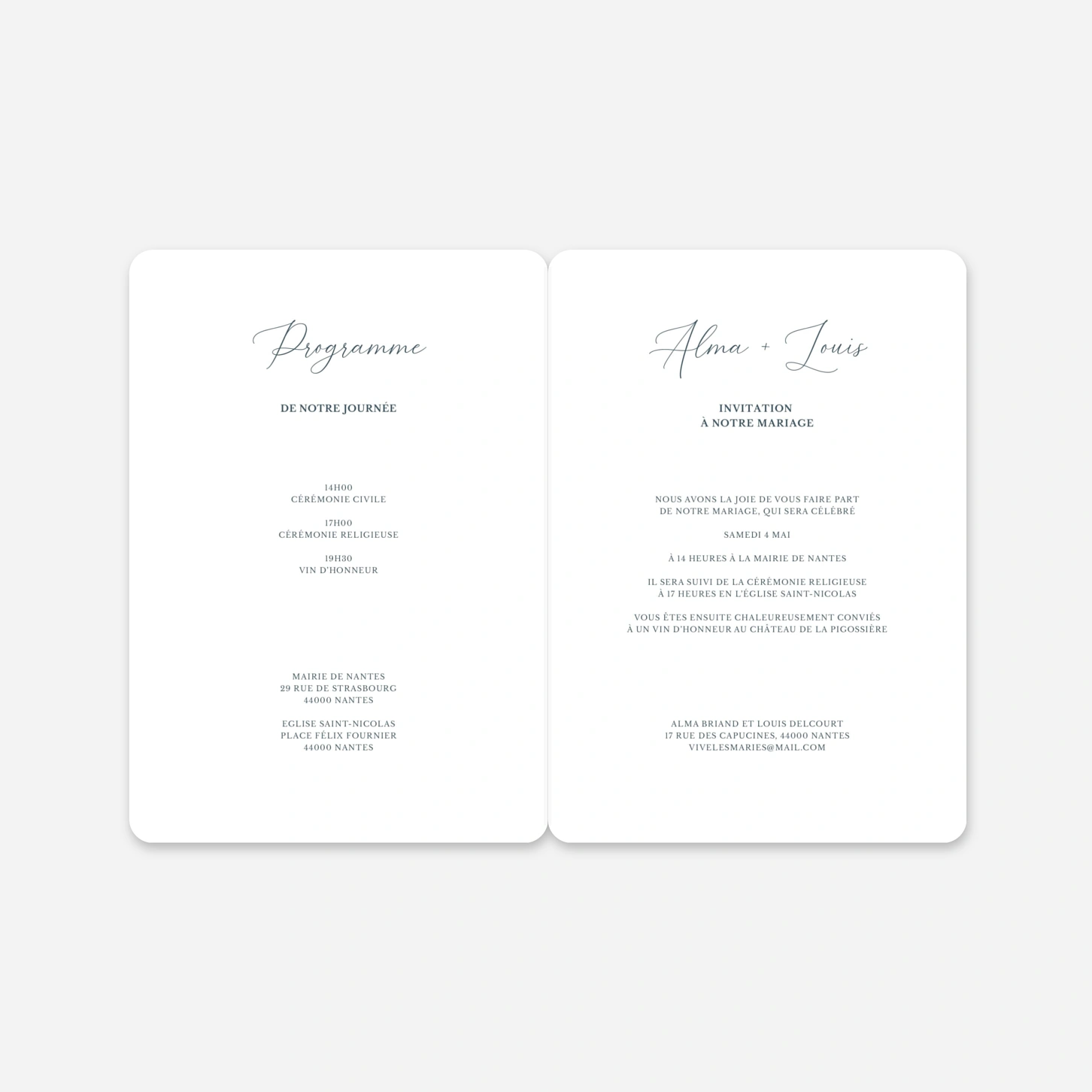 Faire-part mariage Jour Promis