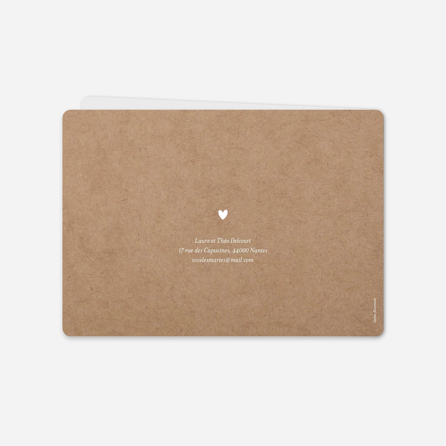 Carte de remerciements Notre journée