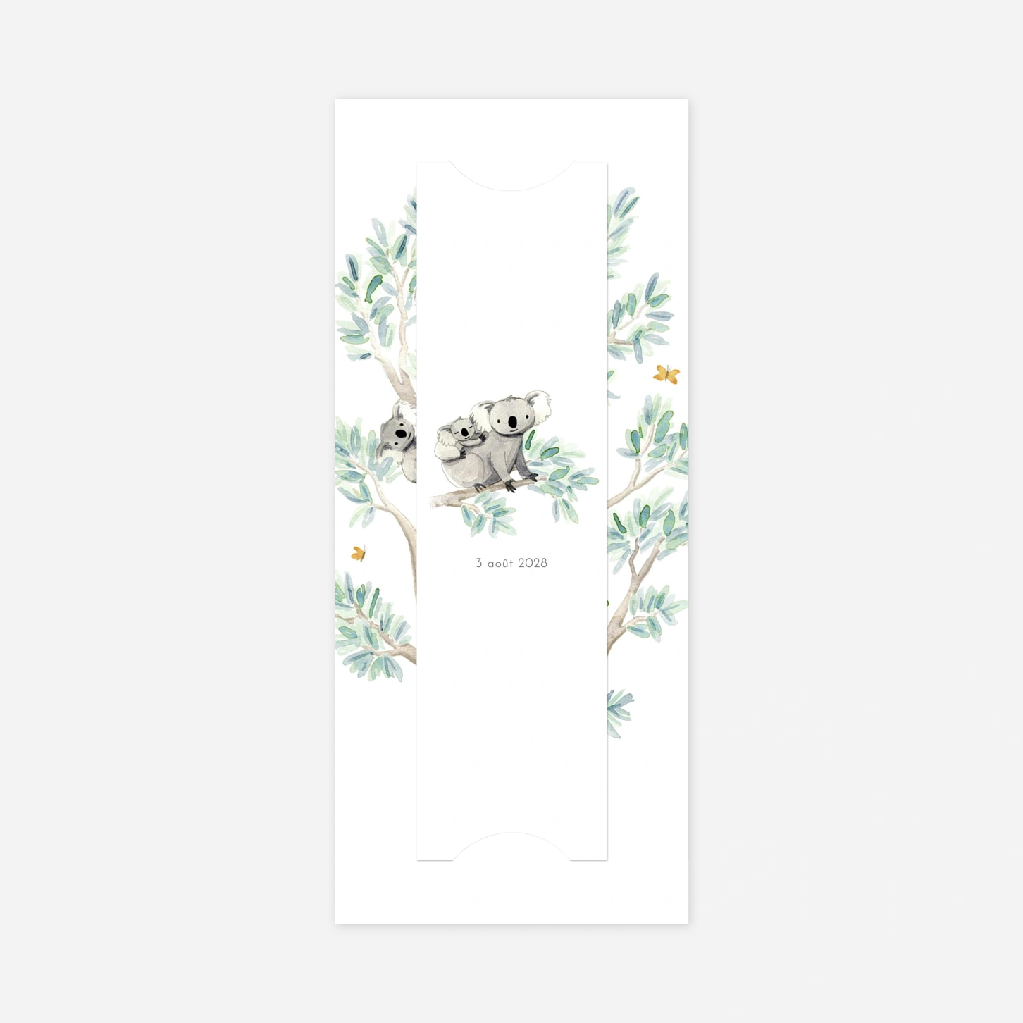 Faire-part naissance Koalas en famille