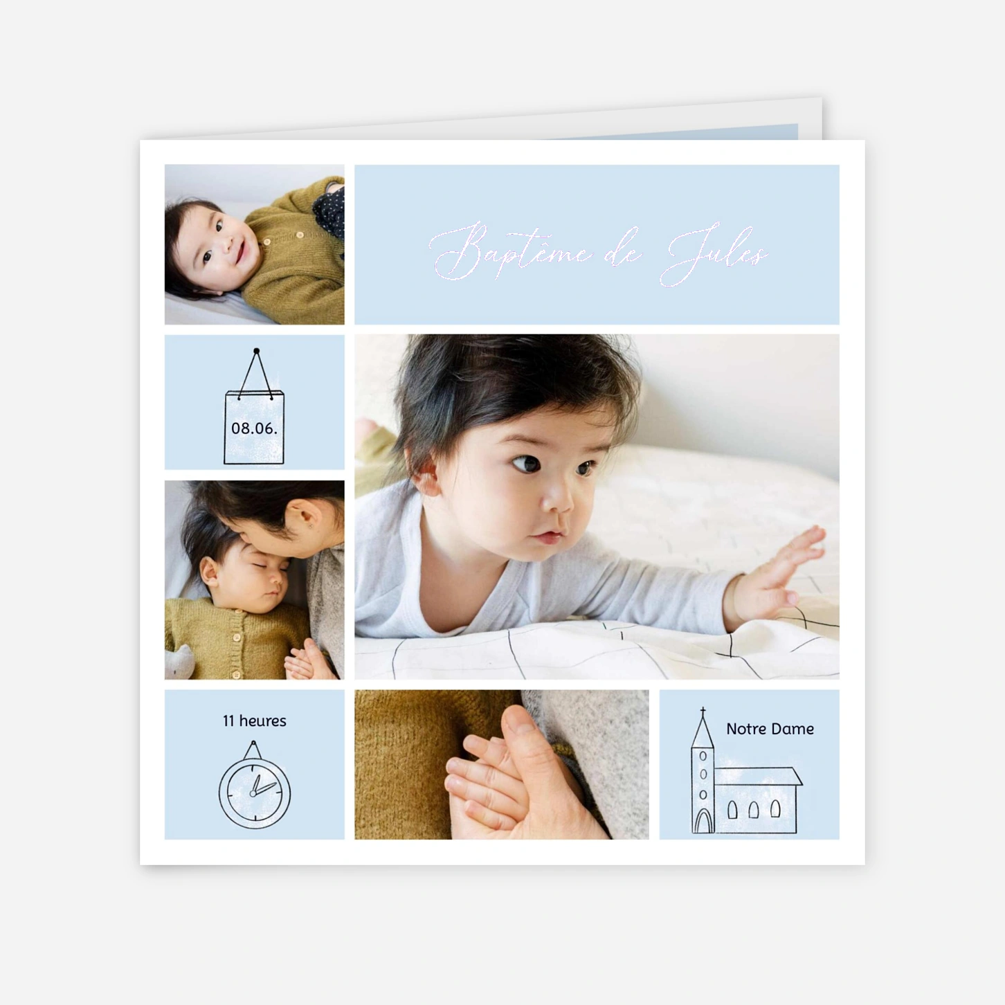 Faire-part baptême Mon baptême