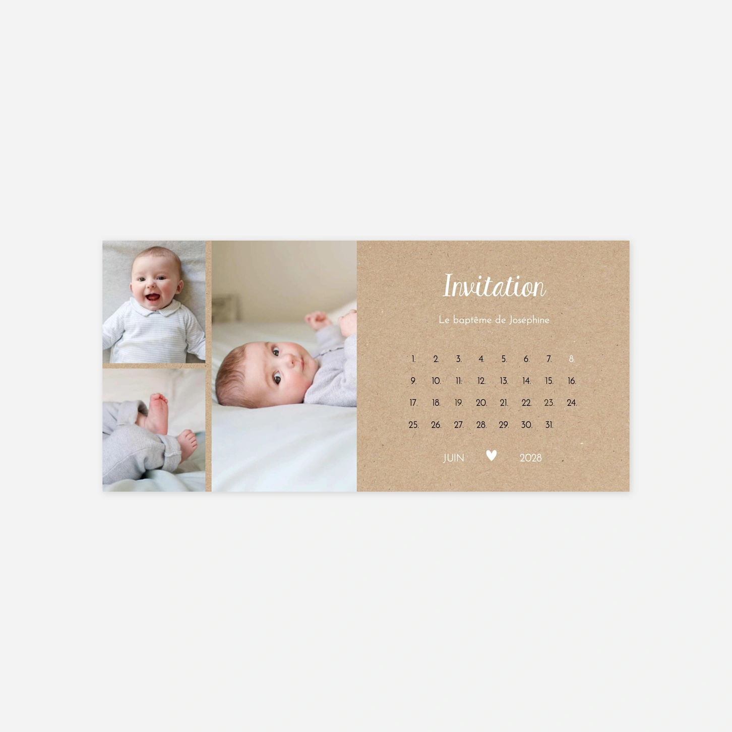 Faire-part baptême Instants partagés