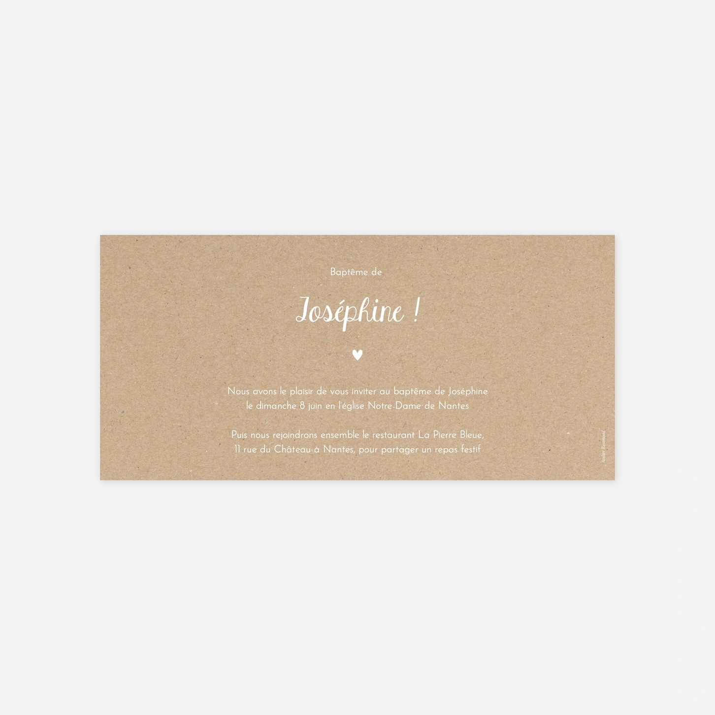 Faire-part baptême Instants partagés